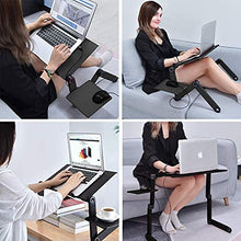 AMBIOPH- Scrivania Tavolino Pieghevole Porta Computer Laptop da Letto Supporto Pc Portatile Per Letto e Divano