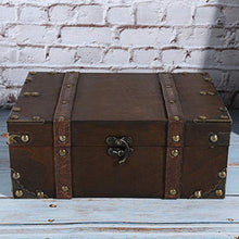 Lyrlody 6282-2302 - Scatola portaoggetti in legno vintage con serratura per la casa, per camera da letto, soggiorno (6282-2302)