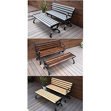 GaoF Panchina da Giardino in Metallo per Esterni, Struttura in ghisa e panchina da Giardino in Legno anticorrosivo, Panca da Portico retrò con bracciolo Schienale, per Patio Prato Quadrato