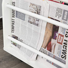 homcom Comodino Regolabile in Altezza, Tavolino Divano con Piano Girevole, Cassetti e Porta Riviste 60x40x80-90cm Bianco