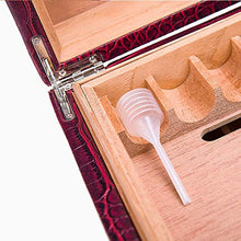 Umidificatori for sigari - Humidor for sigari di finissaggio a doppio strato di sigari Scatola di sigari for auto portatile in pelle di coccodrillo Cigar Box Dimensioni: 230x220x100mm Cedro spagnolo c