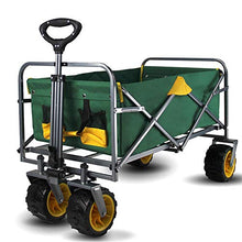 KTYX Pieghevole Trolley, Carrello di Trasporto, Piegante di Campeggio Esterna del Camper, Portatile Carrello Viaggio Pieghevole,Green Yellow