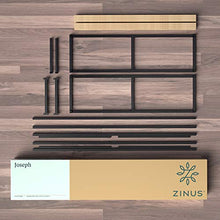 ZINUS Joseph 15 cm Telaio del letto con piattaforma in metallo | Base per materasso | Supporto per doghe in legno | Contenitore sotto al letto | Per adulti, bambini e teenager | 80 x 190 cm | Nero