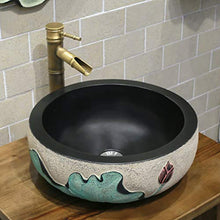 Yxx max -Lavabo Art contatore Bacino al di sopra, Semplice Moderna Rotonda Lavatoio Stand lavandino del Bagno (40x15cm) Lavandino del lavabo