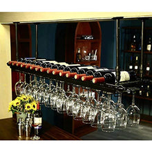 Portavini Portabottiglie da Appendere in Ferro Battuto, Altezza E Distanza Regolabili, Porta Bicchiere da Vino, Adatto per Bar, Ristoranti, KTV (Size : 120cm)