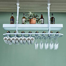 JHGJBJ Cremagliera del Vino Bianco con Supporto Light Box Asta Regolabile Bicchiere di Vino Hanging Domestica Vino Rack Multifunzionale (Size : 120cmx35cm)