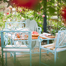 GaoF Panca in Metallo per Esterni, panchine per terrazza da Giardino, Combinazione di Tavolo e Sedia da Balcone con Struttura in ghisa, panchina con braccioli e Schienale, Tavolo e Sedia per Tutte Le