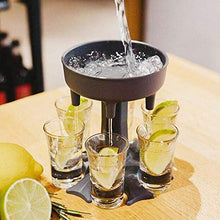 Yannn Dispenser per Bicchieri da Vino per Birra Gioco per bevute per Feste 6 Dispenser per Bicchieri da Vino Bicchiere da Vino, Supporto Bere Giochi Bicchieri per Feste Inizia la Festa, Grigio