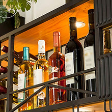 JHGJBJ Metallo Vino Rack Appesa, Ispessito, Spessore, Robusto E Una Scaffalatura Cucina Stabile Controsoffitto Appeso, con 2 Tipi di Supporti di Tazza, con Luci (Size : 120x30x80cm)
