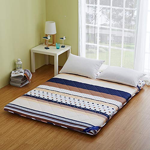 Lovehouse Cotone Premium Materasso Pad, Anallergico Trapuntato per Letto, futon Tradizionale Giapponese Tatami Mat Sleeping 120x200cm(47x79inch) A