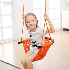Nylon altalena rete for bambini a mano a maglia corda, anti-reverse tubo di ferro poltrona pensile amaca, seggiolone a dondolo, alberi, giardino, balcone, coperto, parco giochi, carico massimo 115kg X