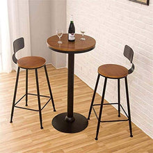 LWW Sgabelli, Set di 2 Sgabelli alto colazione Ristorazione Comfort Sedile Pianale da cucina per Bar Café Sedie in altezza, con poggiapiedi, Gambe in acciaio cromato del metallo dell'annata Rustico t