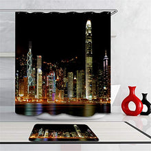 LIYAN Combinazione Bagno. Immagini Chiare E Colori Vivaci Rendono Il Tuo Bagno Pieno di Vita. Accessori da Bagno. Edificio Alto della Città di Notte.