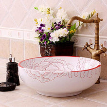 WEHOLY Lavabo in Resina Pietra Naturale Ovale da Incasso Lavabo da appoggio in Stile Europeo in Porcellana Ciotola in Ceramica Artistica