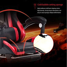 DINGZXC Sgabelli da Bar Sedia da Gioco Sedia E-Sport Di Grandi Dimensioni ， Sedia Girevole Ergonomica Ed Esecutiva con Poggiatesta e Cuscino Lombare Regolabile,Blakc White
