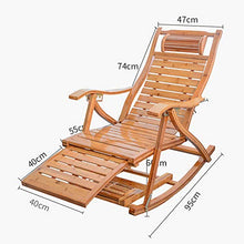 HAIYU-Sedia Reclinabi Pieghevole Lettino in Legno Lettino A Dondolo da Giardino/Balcone/Terrazza Sedia a Sdraio con Schienale Regolabile in 5 Posizioni, Cuscino in Cotone Disponibil(Color:Marrone)