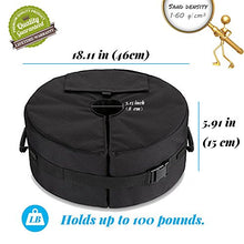 Tee-Moo - Borsa per pesi con base per ombrello, rotonda, rimovibile, 45,7 cm, con grande apertura e 2 maniglie per patio, spiaggia, esterni, a sbalzo o pala, resistente, facile da installare