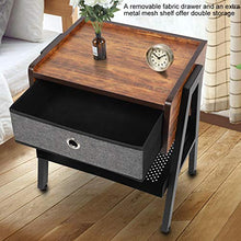 Germerse Accent Table Tavolino da caffè, Comodino in Stile Industriale Moderno, Camera da Letto Portatile per Soggiorno