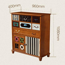 ZzheHou Cassettiera Governo di Immagazzinaggio Pranzo Lato Wine Country Classic Solid Legno Mobilia del Cassetto Robusto Durevole Semplice E Grazioso (Color : Yellow, Size : 96x40x108cm)