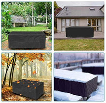 ZGQ Copertura per Mobili Arredo Giardino 150x130x90cm, Copertura Tavolo Esterno Impermeabile, Antipolvere Giardino sede Oxford Pesante Tessuto Nero Formato Personalizzabile,Black