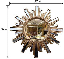 HFFFHA Specchio per Il Trucco in Stile Europeo Bagno a Parete per Bagno Specchio Rotondo Impermeabile Specchio da Parete Decorativo per Interni Ideale