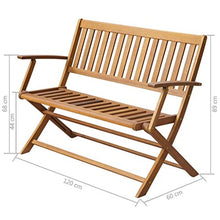 vidaXL Legno Massello di Acacia Panca da Giardino 120 cm Panchina per Esterni