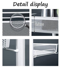 LYM &ripiano di stoccaggio Ripiano da Cucina, Scaffale for la conservazione della casa Scaffalatura for 3 Ripiani con Carrello for l'organizzatore for Il Bagno Scaffale di Finitura