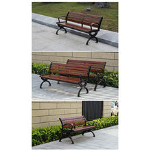 Panchina da giardino in lega di alluminio da giardino per esterni, sedile di riposo con schienale e bracciolo, panchina per il tempo libero da terrazza con decorazione da esterno, Può ospitare 2-3 p