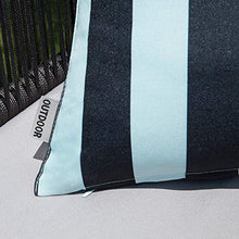 MIULEE Copricuscini 2 Pezzi a Lighe Federe per Cuscini Riutilizzato Soggiorno Interno Divano Giardino Impermeabile Classico Resistente Salotto 30x50 CM Blu Chiaro