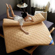 zyl Materasso Tatami Addensato Materasso Futon Pieghevole in Tessuto di Cotone Imbottitura Confortevole Traspirante Materasso Pieghevole Antiscivolo Lavabile in Lavatrice