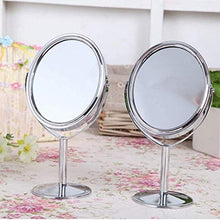 Specchio Specchi per vanità da Bagno Tavolo Girevole a Due Lati con ingrandimento 2X, Trucco in Altezza da 4-6 Pollici (Size : Oval)