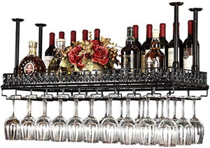 Scaffale da bar Scaffale da parete Scaffale da vino a muro, Portabicchieri da vino da appendere Scaffale da parete Scaffale portaoggetti Portabottiglie rustico Portabottiglie industriale Design Natale