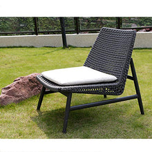 LINGZE Giardino Esterno, Sedia da Pranzo in Rattan Poltrona da Patio Sedile reclinabile reclinabile Regolabile