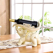 VHGYU Porta Bottiglie da Vino in Stile Europeo Creativo Tatuaggi Soggiorno Casa Moderna Ceramica Elephant Wine Rack Decorazioni Hotel Restaurant Crafts Bianco Idee Regalo per Gli Amanti del Vino