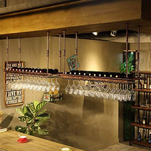 FAGavin New Retro Portabottiglie Da Parete In Metallo Portaoggetti In Ferro Bar LOFT Soffitto Appeso A Parete Vino Champagne Bicchiere Di Vino Calice Di Vetro Cremagliera Portabottiglie Di Vino (dimen