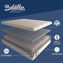 Baldiflex Emporio Materasso Singolo Molle Insacchettate 700 Molle, Fodera Silver Safe, 80x190cm Altezza 22 cm