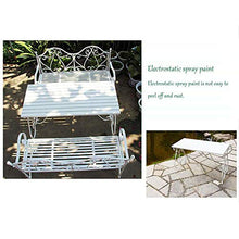 UWY Panchina da Giardino da Esterno Panchina da terrazza, Resistente panchina in Metallo in ghisa, Semplice Combinazione di Tavolo e Sedia per Balcone da caffetteria, per panchina d'ingresso per