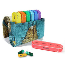 QQDL - Portapillole, portapillole, da viaggio per 7 giorni, con 4 scomparti, organizer portatile per pillole, scomparto per pillole e medicinali, per uso quotidiano e in viaggio