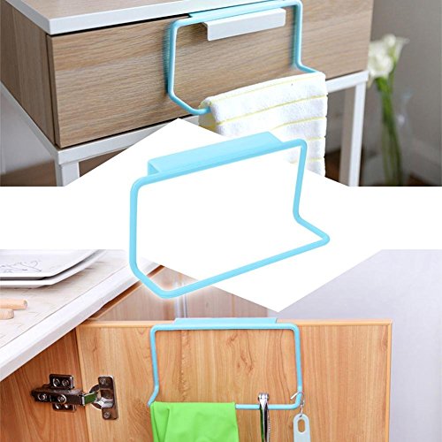 UEB Portasciugamani Porta Strofinacci o Asciugamani per Cucina,Armadietto, sportelli,Cassetti,Bagno Appendi Strofinacci Cucina (Blu)