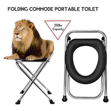 YHNMK Sgabello Pieghevole WC per Anziani e Disabili,Sedia Toilette Bagno Portatile per Mobilità Assistita,Vasino da Esterno Leggero per Adulti