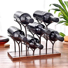 Wine racks Portabottiglie da Tavolo, Portabottiglie da 6 Bottiglie Portabottiglie da Appoggio per Vino Sfalsato Staffe di Stoccaggio Portabottiglie da Appoggio per la Decorazione Domestica