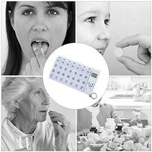 AMAZOM Portapillole con Allarme Elettronico Scatola per Pillole Portatile con 28 Scomparti Mensile in Bianco,Bianca