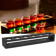 Black Wooden Wood Wood Glass Scack Supporti Supporto per Home Bar Restaurant Restaurant Uso Nero Dritto 6 Buche