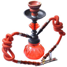 GSYH Creativo Shisha, 29CM Arabo Hookah Set Bar Doppia Fumo Tubo di Acqua per Il Partito Family Dining,Rosso