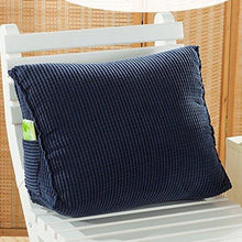Generic - Cuscino triangolare per schienale, per divano, letto, decorazione – blu profondo, 40 x 36 x 20 cm - Arredi Casa