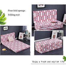 YANGLY 4 Materassi Multi-Funzione Fold Spugna Pieghevole Pad Amovibile E Lavabile for Mat Pausa Pranzo, della Stuoia del Gioco, Tatami, Letto A Castello (Color : Pink, Size : 35x75inch)