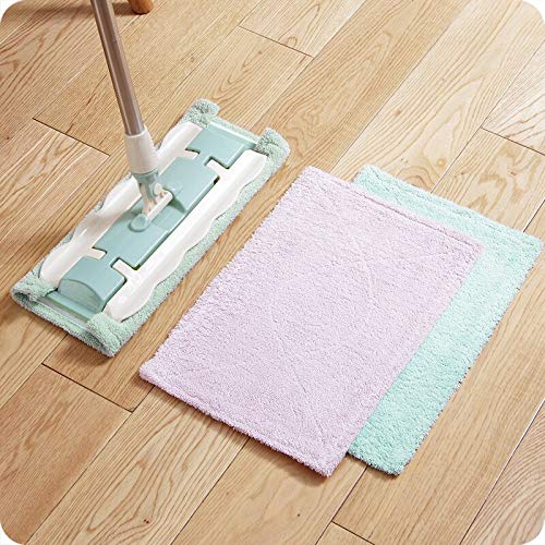 WAMSY Mop Panno per La Pulizia del Mocio per La Pulizia del Pavimento 2 Pezzi/Lotto Accessori per La Testa del Mop Piatto in Tessuto Assorbente per La Pulizia della Casa