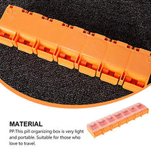 HEMOTON Mini Portapillole Organizer Settimanale per Pillole Scatola per Medicinali per La Cura della Salute per Viaggio di Una Settimana (Arancione)