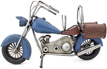 BRUBAKER Portabottiglie per Vino - Motocicletta Blu - Decorazione in Metallo - Portabottiglie con Biglietto d'Auguri - Regalo del Vino