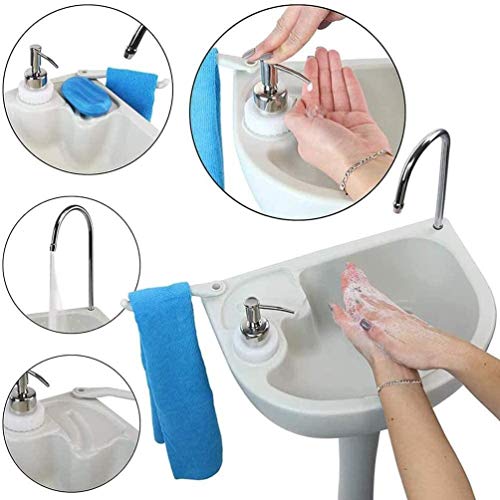 Alivisa Mano mobili Lavata Fronte utilizzata all'Esterno Mobile lavello, lavabo Asciugamano Portatile e distributore di Sapone, utilizzato in campi, Incontri all'aperto, campi Esterni, ECC.